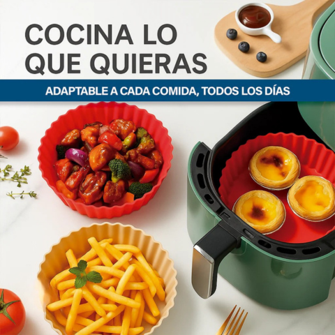 Pack 5x1 Moldes de silicona reutilizables para Air Fryer