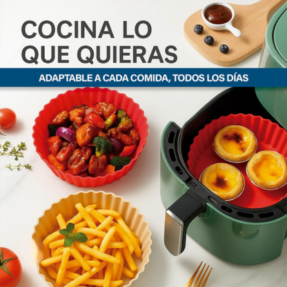 Pack 5x1 Moldes de silicona reutilizables para Air Fryer