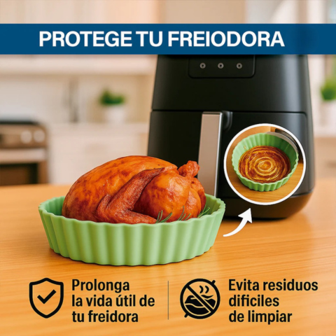 Pack 5x1 Moldes de silicona reutilizables para Air Fryer